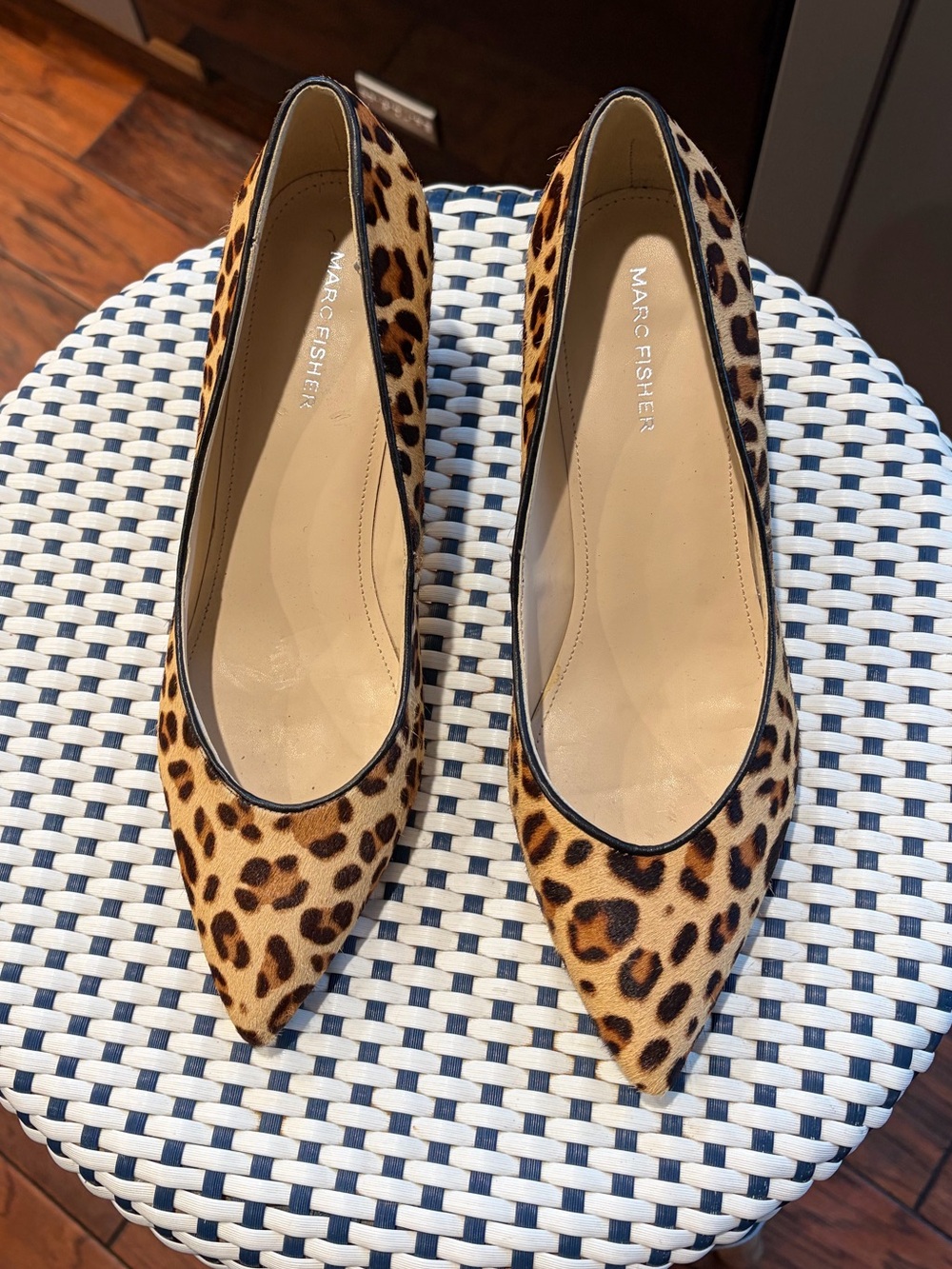 Marc Fisher Leopard-Print Pointed Toe Pumps